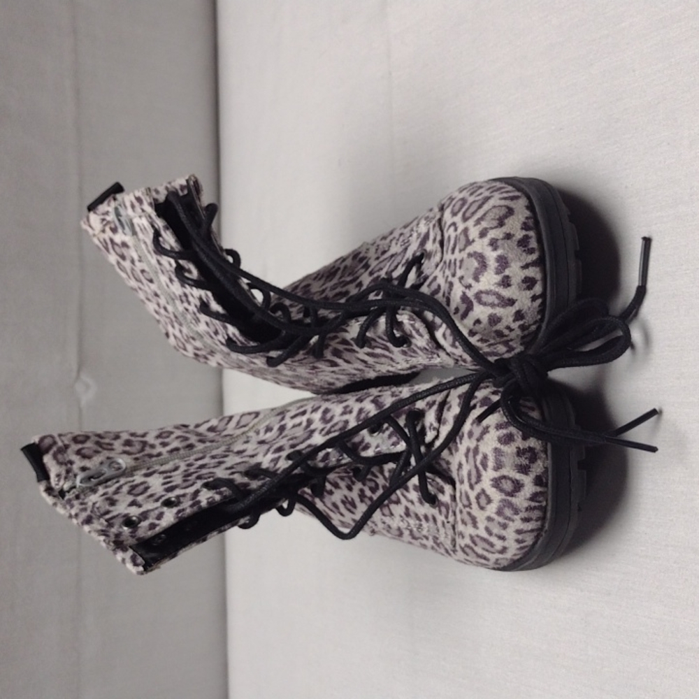 Big Budda animal print ankle boots